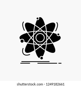 Atom, science, chemistry, Physics, nuclear Glyph Icon. Vector isolated illustration