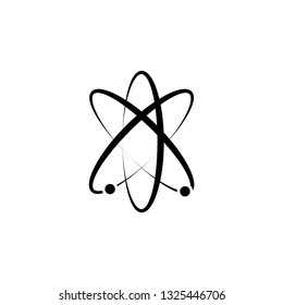 Atom science icon design template vector isolated illustration