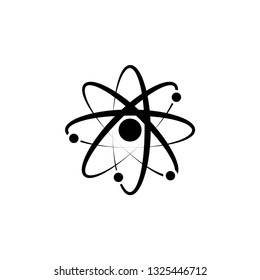 Atom science icon design template vector isolated illustration