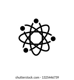 Atom science icon design template vector isolated illustration