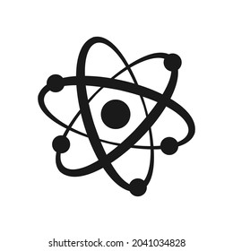 Atom science icon design template illustration