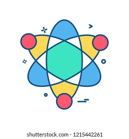 atom science icon vector design