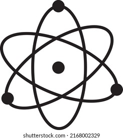 Atom Science Icon Vektor Illustration auf weißem Hintergrund.EPS
