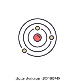 Atom Science Model vector concept circle-shape icon or logo element