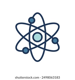 atom, science, molecule icon symbol vector template