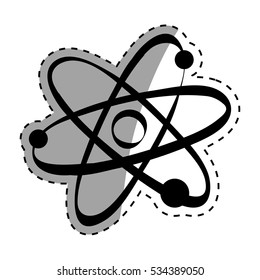 Atom science molecule icon vector illustration graphic design