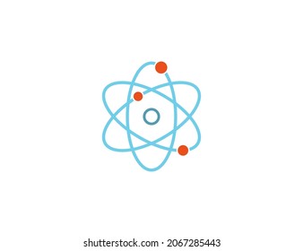 Atom, science, molecule, nucleus icon. Vector illustration. Flat design.