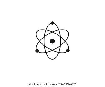 Atom, science, molecule, nucleus icon. Vector illustration. Flat design.