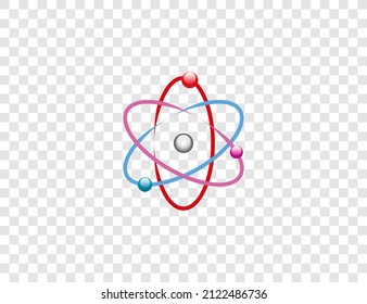 Atom, science, molecule, nucleus icon. Vector illustration. Flat design.