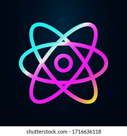 Atom, science nolan icon. Simple thin line, outline vector of bioengineering icons for ui and ux, website or mobile application