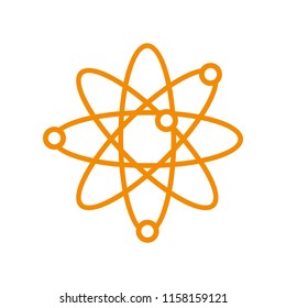 Atom Science Orbit Outline Symbol Design Graphic