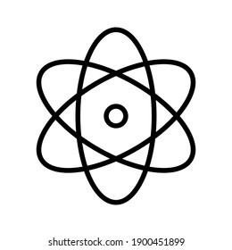 Atom, science, physics icon vector image. Can also be used for education. Suitable for use on web apps, mobile apps and print media.