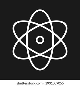 Atom, science, physics icon vector image. Can also be used for education. Suitable for use on web apps, mobile apps and print media.