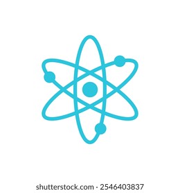 Atom. Science Symbol. Isolated on white background.