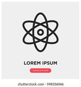 Atom science vector icon
