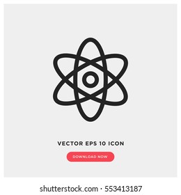 Atom science vector icon, nuclear symbol. Modern, simple flat vector illustration for web site or mobile app