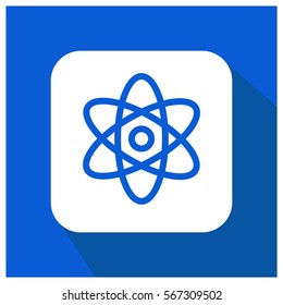 Atom science vector icon, nuclear balls symbol. Modern, simple flat vector illustration for web site or mobile app