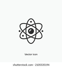 Atom, science vector icon. Premium quality. 