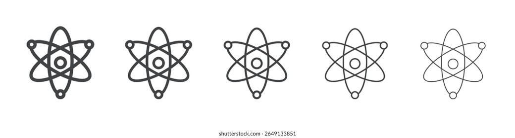 Ícone científico do átomo esboço ilustração símbolo do vetor