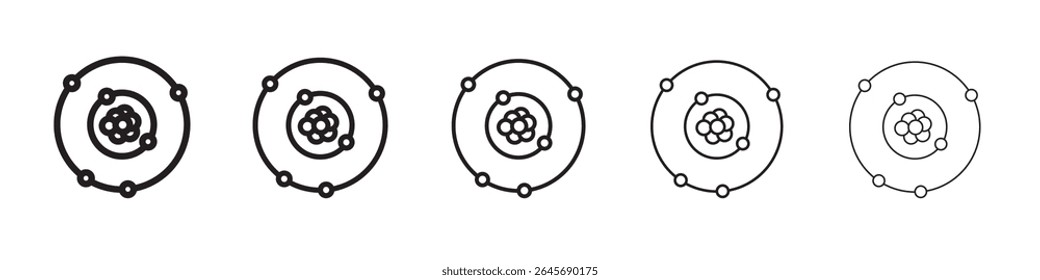 Atom ícone científico ilustração simples logotipo arte