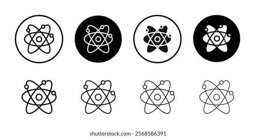 Atom scientific icon Simple thin outline