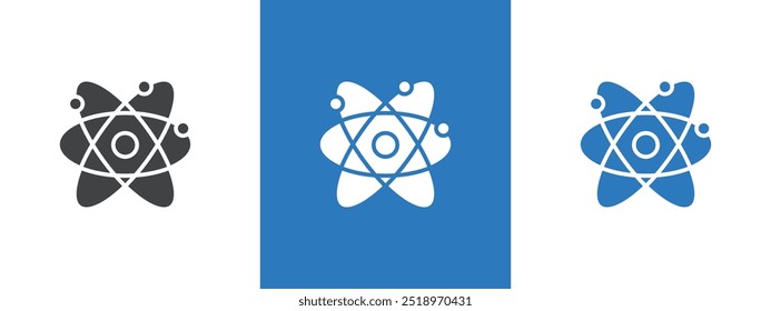 Atom scientific icon thin line illustration