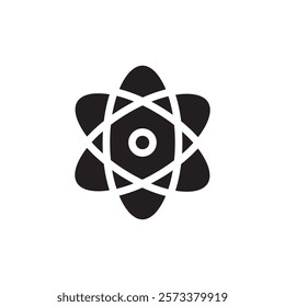 Atom scientific icon web design in vector