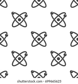 Atom seamless pattern. Vector illustration for backgrounds