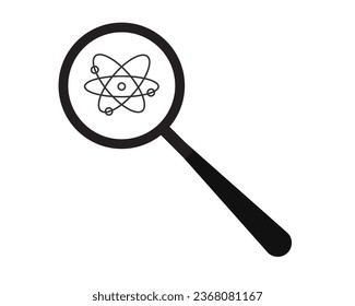 Atom shape icon. Science chemistry set vector ilustration.