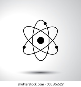 Atom sign flat icon