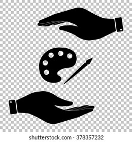 Atom sign. Flat style icon vector illustration.