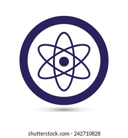 Atom sign icon