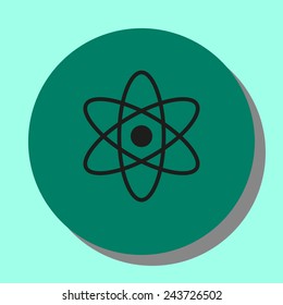 Atom sign icon
