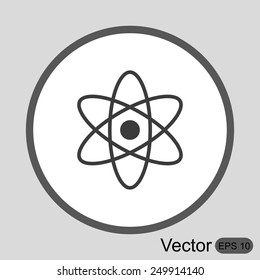 Atom sign icon