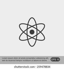 Atom sign icon