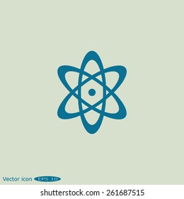 Atom sign icon