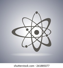 Atom sign icon
