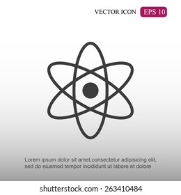 Atom sign icon