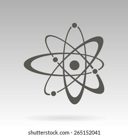 Atom sign icon