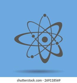 Atom sign icon