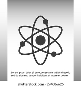 Atom sign icon