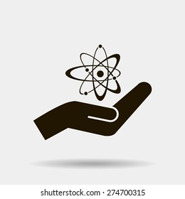 Atom sign icon