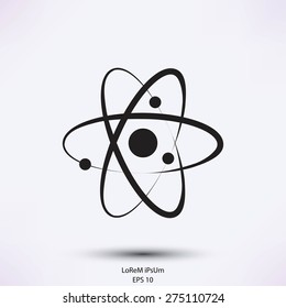Atom sign icon