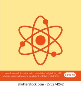 Atom sign icon