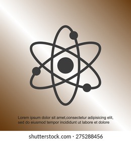 Atom sign icon