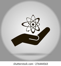 Atom sign icon