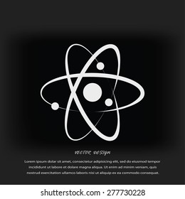 Atom sign icon