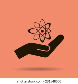 Atom sign icon