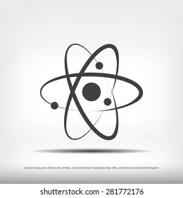 Atom sign icon