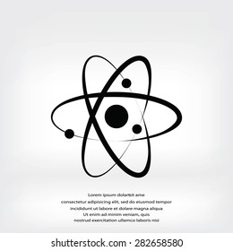 Atom sign icon
